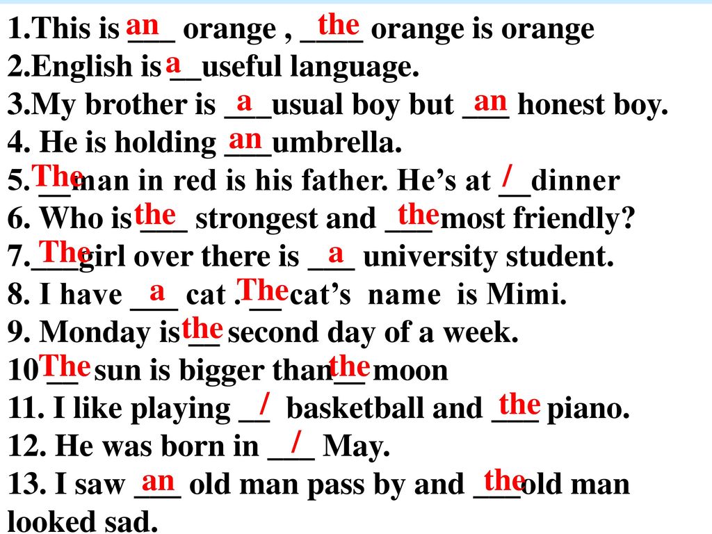 1.This is ___ orange , ____ orange is orange