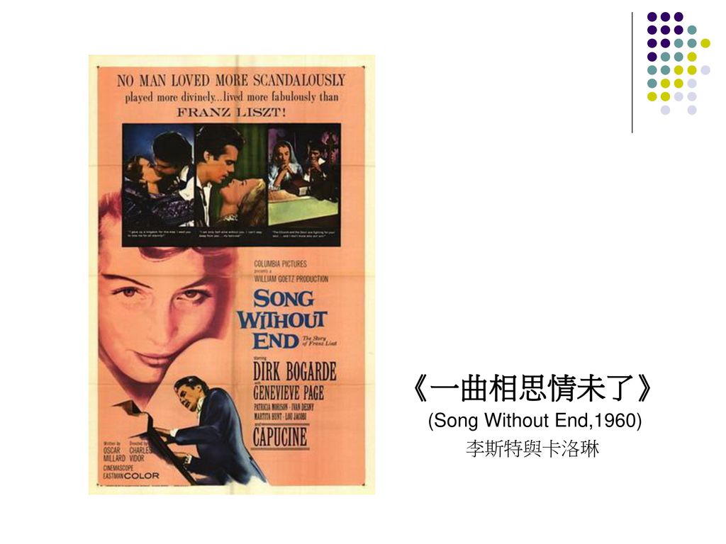 《一曲相思情未了》 (Song Without End,1960) 李斯特與卡洛琳