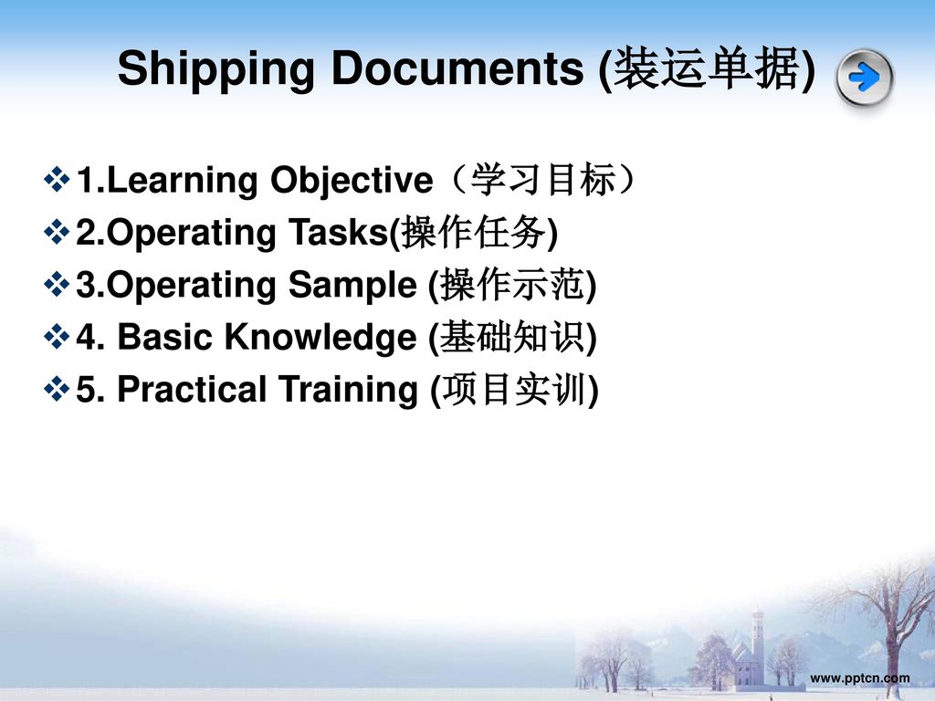 Shipping Documents (装运单据)