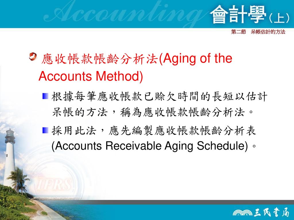 應收帳款帳齡分析法(Aging of the Accounts Method)
