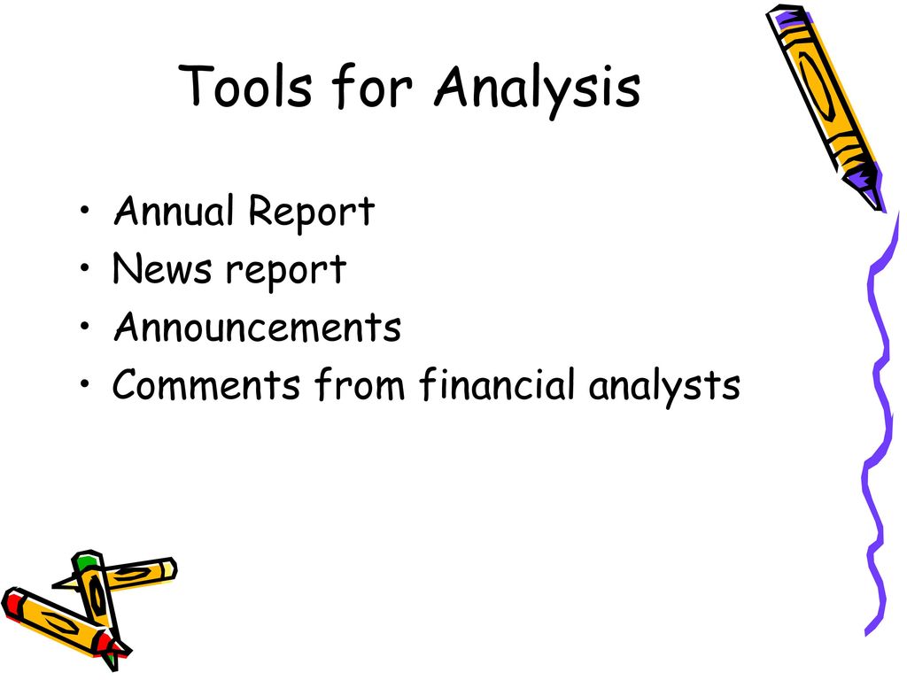 Tools for Analysis Annual Report News report Announcements
