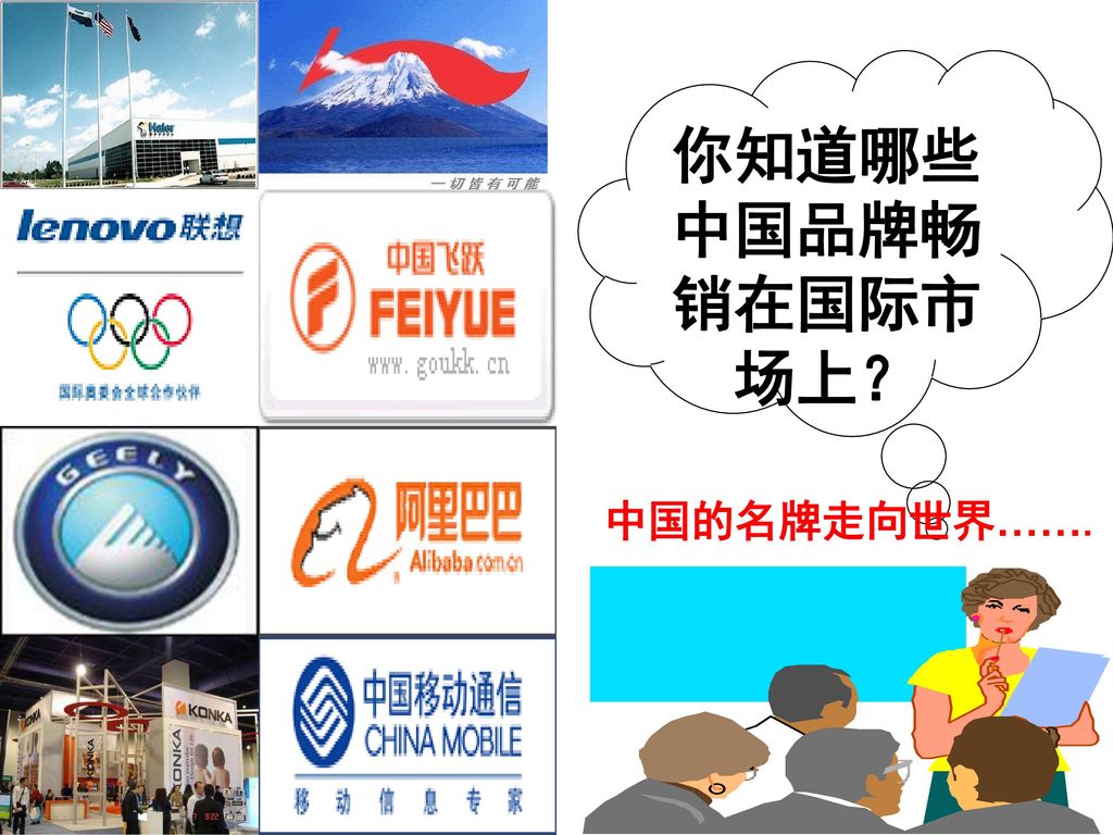 中国的名牌走向世界……. 你知道哪些中国品牌畅销在国际市场上？