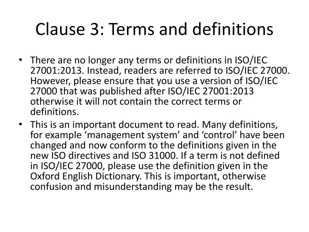 Clause 3: Terms and definitions