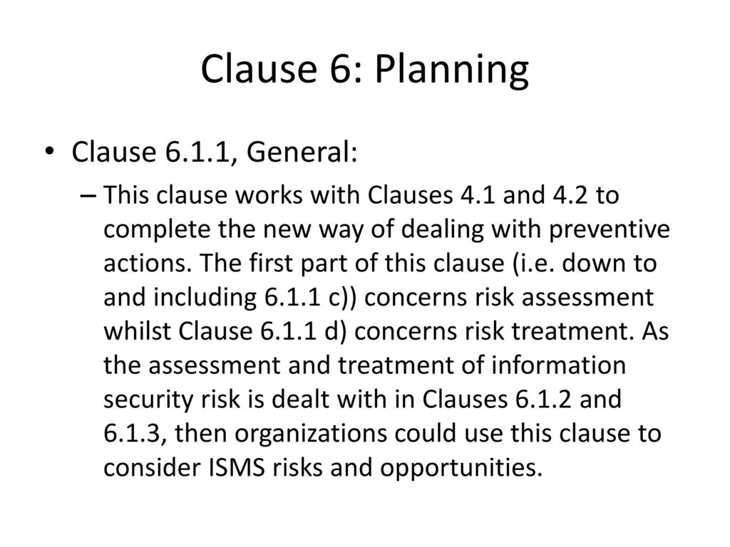 Clause 6: Planning Clause 6.1.1, General: