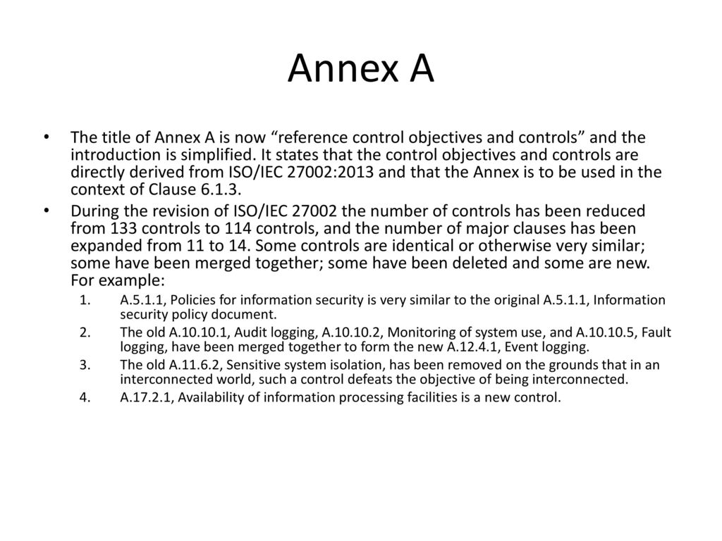 Annex A