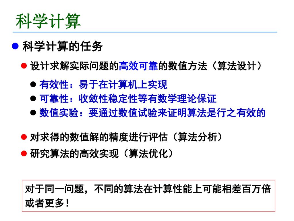 科学计算scientific Computing 潘建瑜华东师范大学数学系 Ppt Download