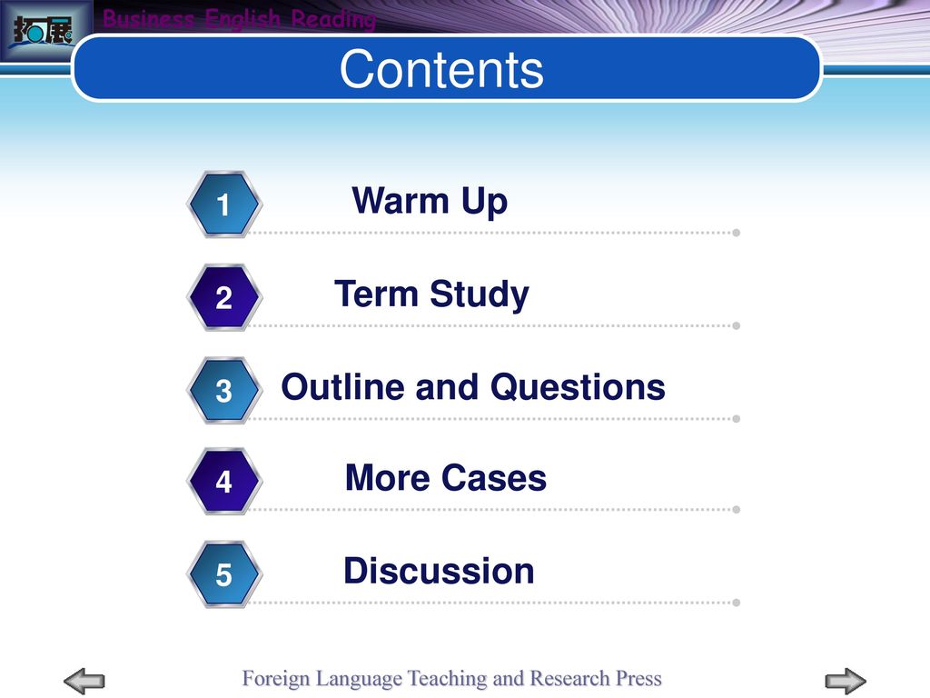 Contents Warm Up Term Study Outline and Questions More Cases