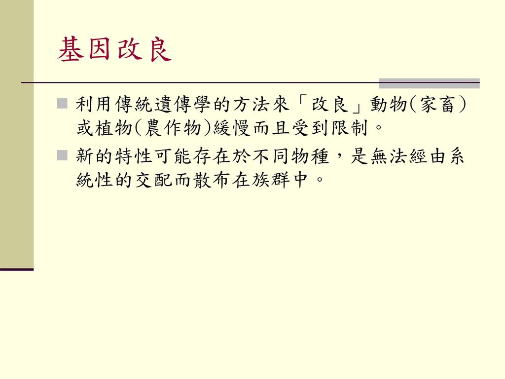 基因導入族群生物技術在動物品種改良上的應用郭士逢輔大生科系 Ppt Download