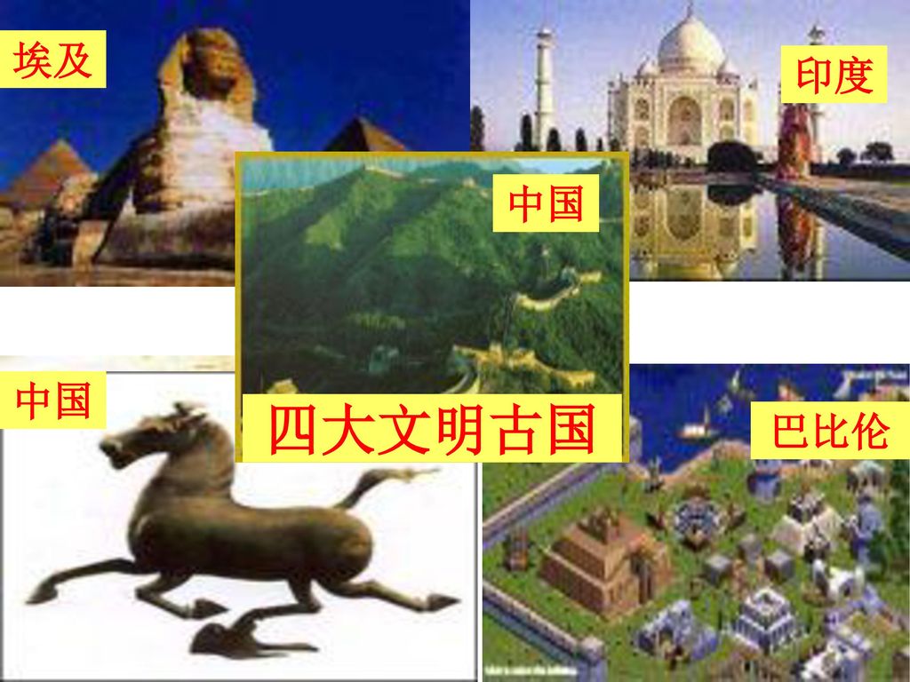埃及 印度 中国 中国 四大文明古国 巴比伦