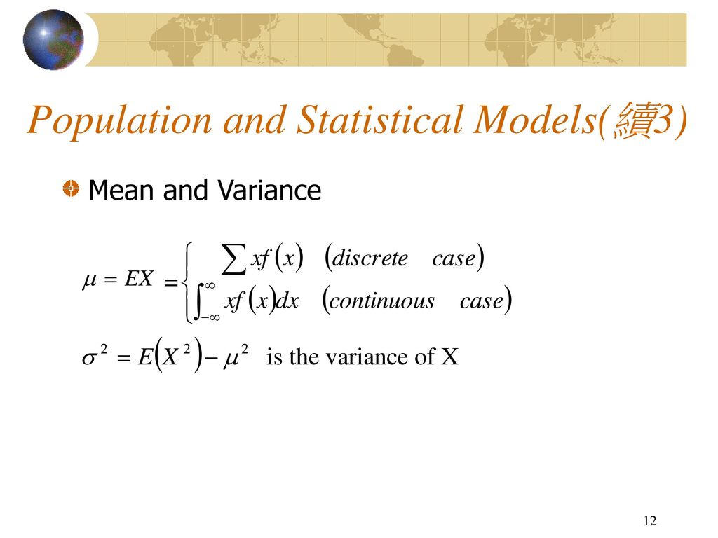 Population and Statistical Models(續3)