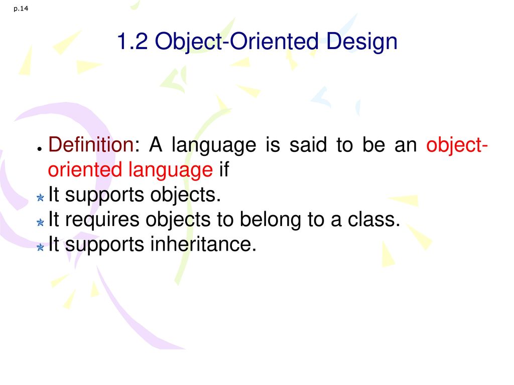 1.2 Object-Oriented Design