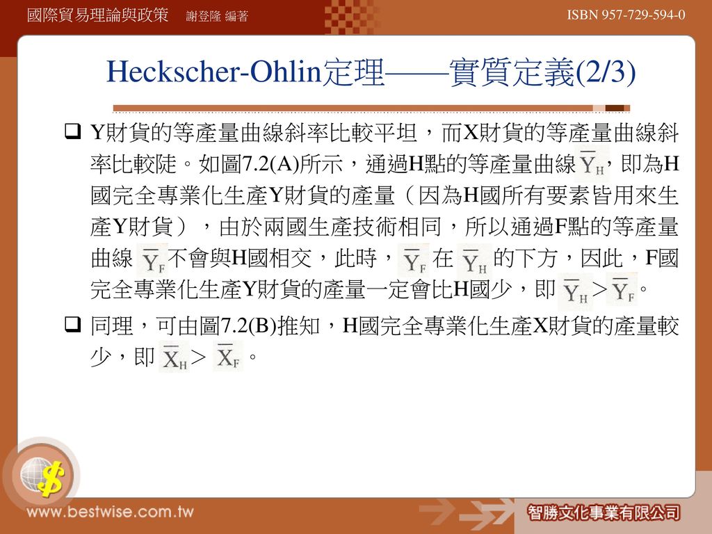 Heckscher-Ohlin定理——實質定義(2/3)