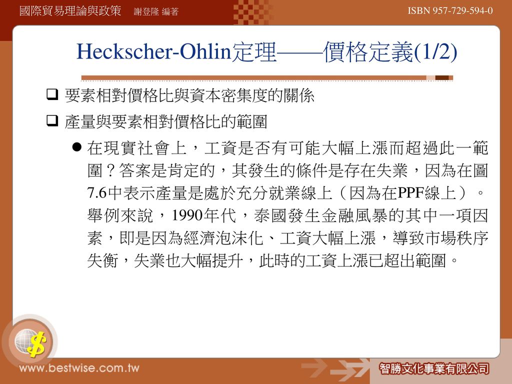 Heckscher-Ohlin定理——價格定義(1/2)