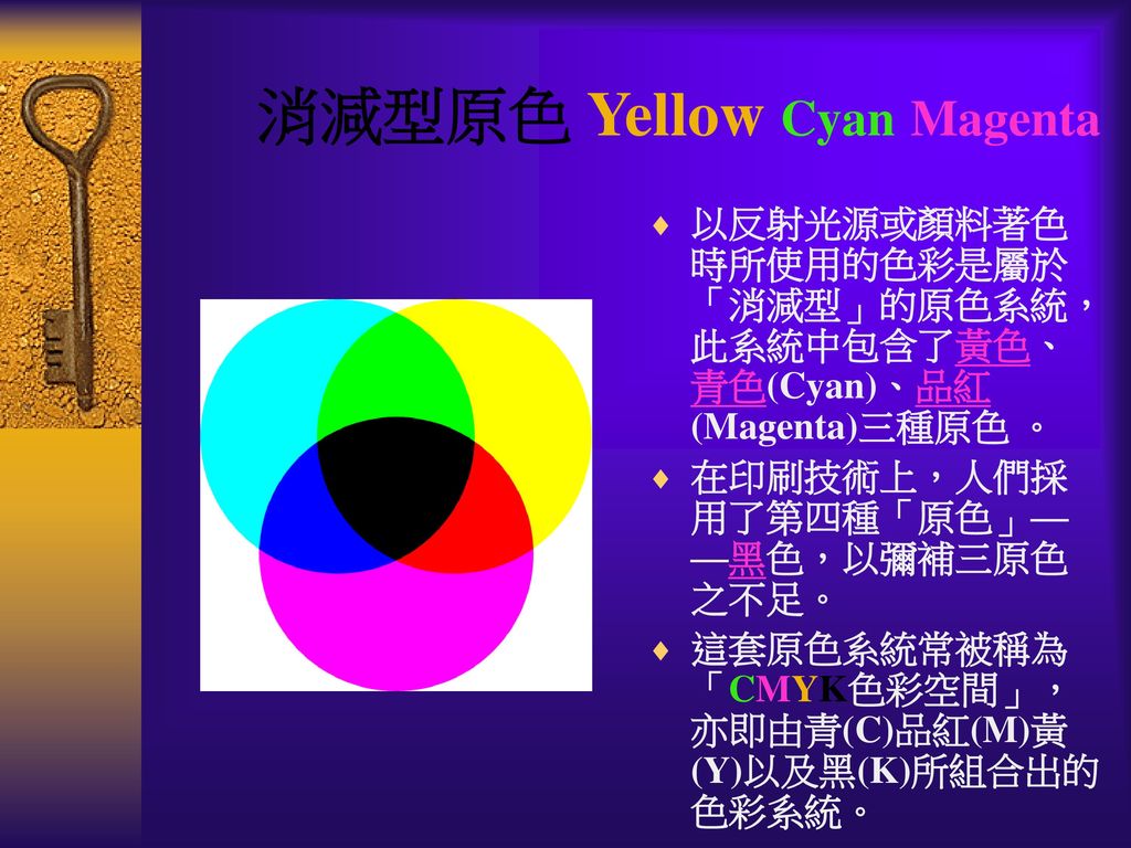 消減型原色 Yellow Cyan Magenta