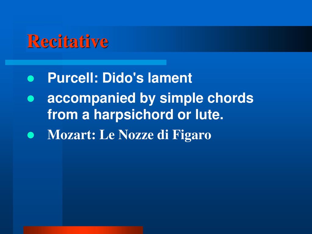 Recitative Purcell: Dido s lament