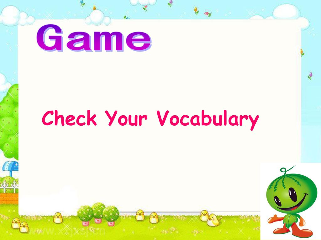 Game Check Your Vocabulary