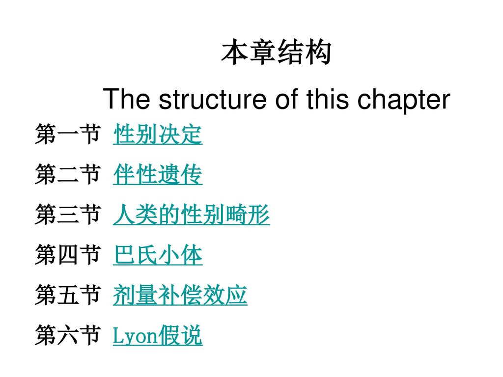 本章结构 The structure of this chapter