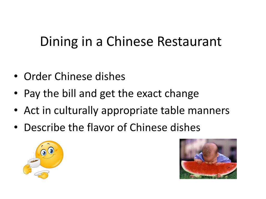 Dining in a Chinese Restaurant