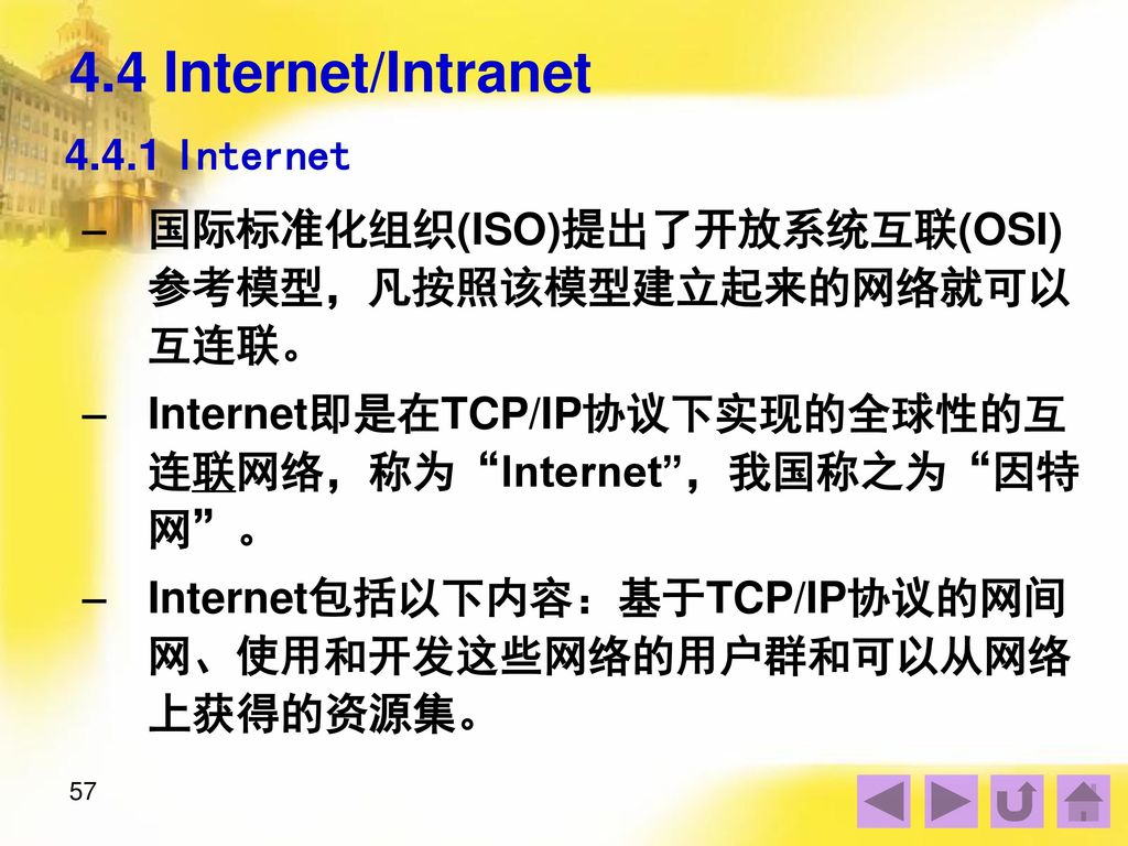 4.4 Internet/Intranet Internet