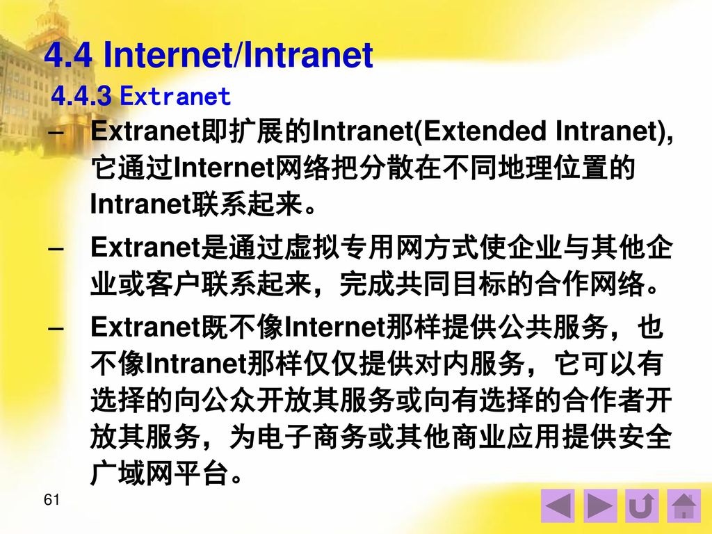 4.4 Internet/Intranet Extranet