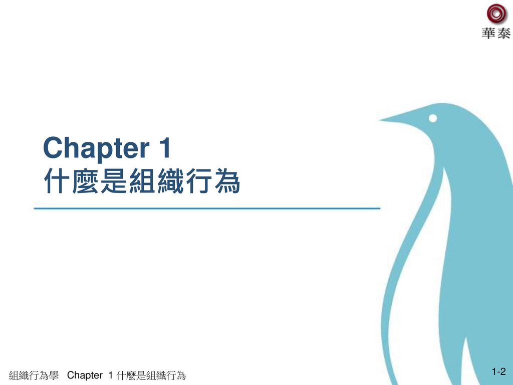 Chapter 1 什麼是組織行為 組織行為學 Chapter 1 什麼是組織行為