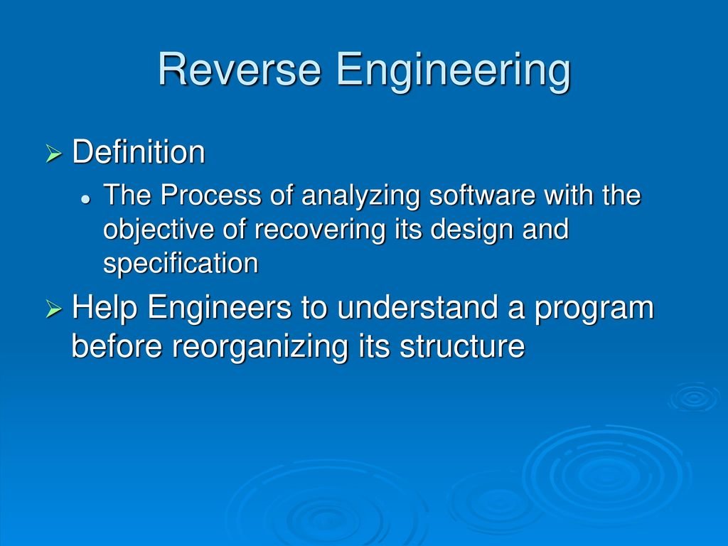 Reverse Engineering Definition