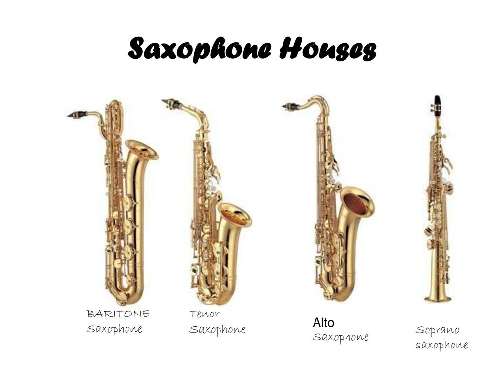 Saxophone Houses BARITONE Saxophone Tenor Saxophone Alto Saxophone