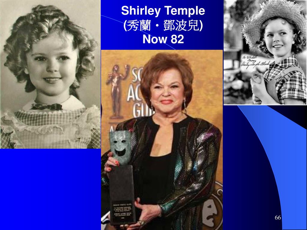 Shirley Temple (秀蘭・鄧波兒) Now 82