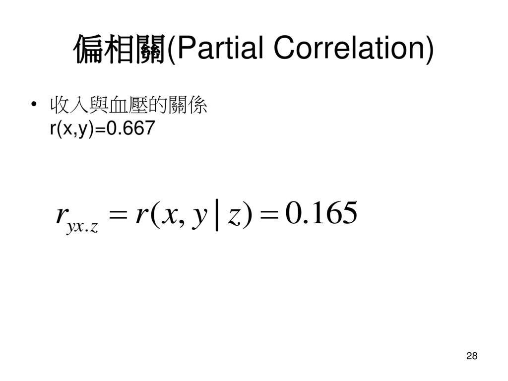偏相關(Partial Correlation)