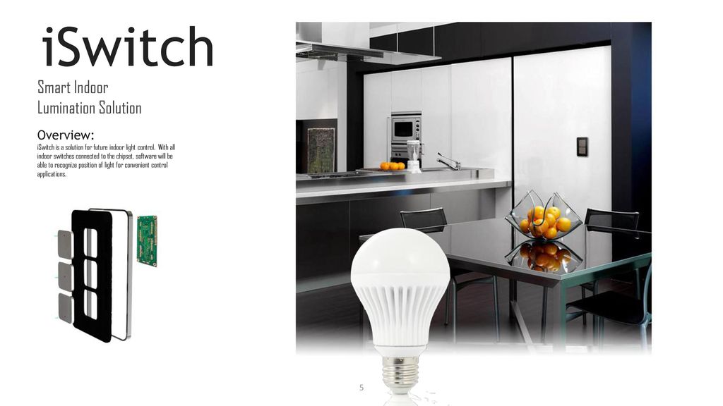 iSwitch Smart Indoor Lumination Solution Overview: 5