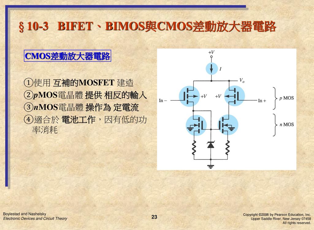 § 10-3 BIFET、BIMOS與CMOS差動放大器電路