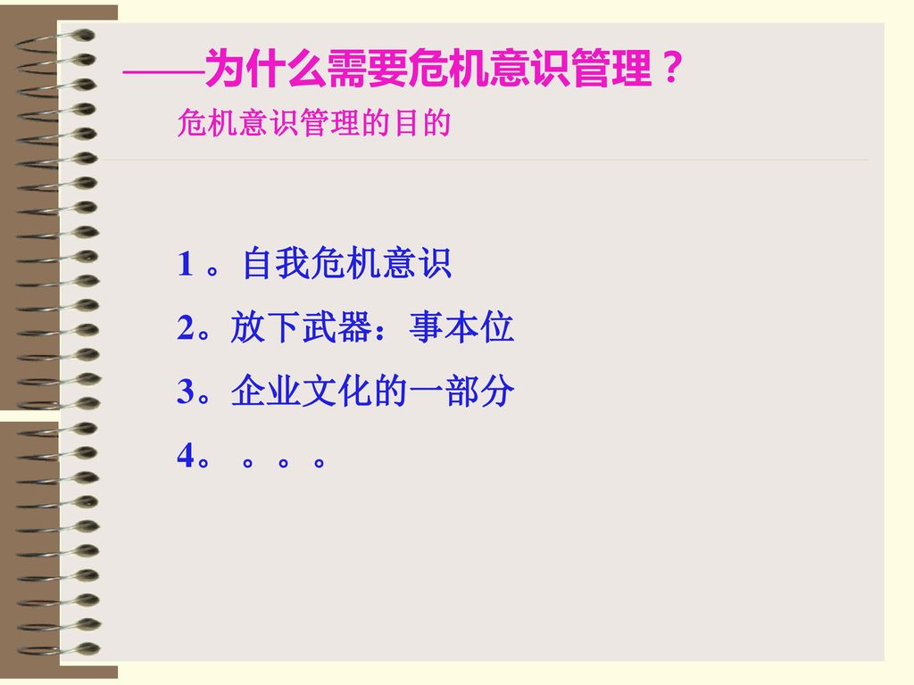 危机意识 强势管理 Ppt Download