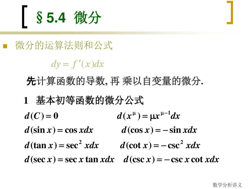 §5.3隐函数与参数方程求导法则