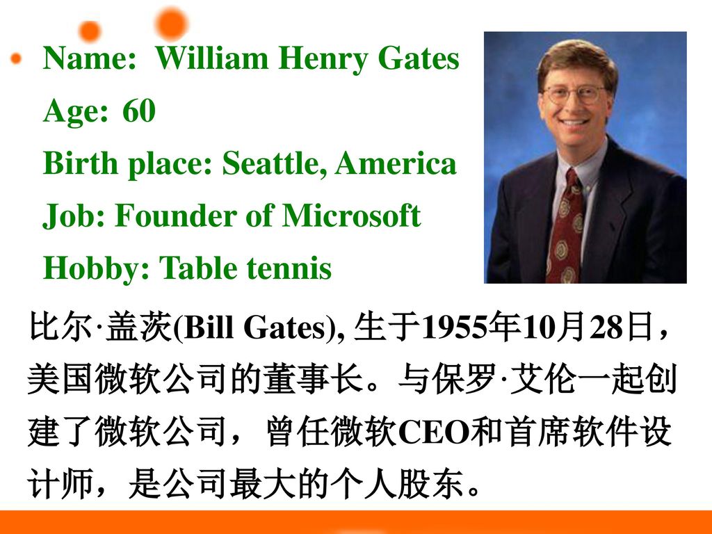 Name: William Henry Gates