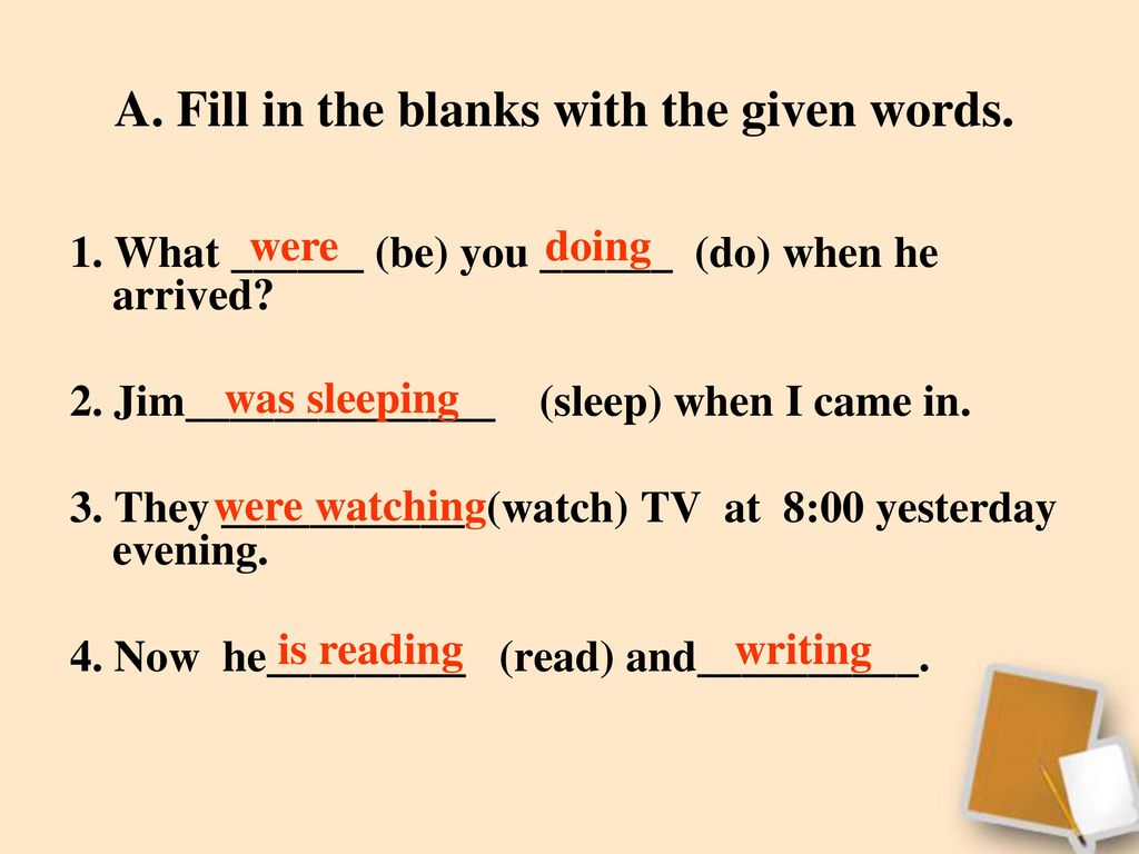 A. Fill in the blanks with the given words.