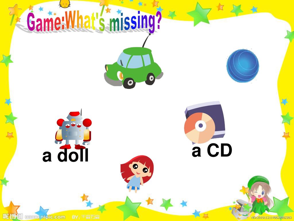 Game:What s missing a CD a doll