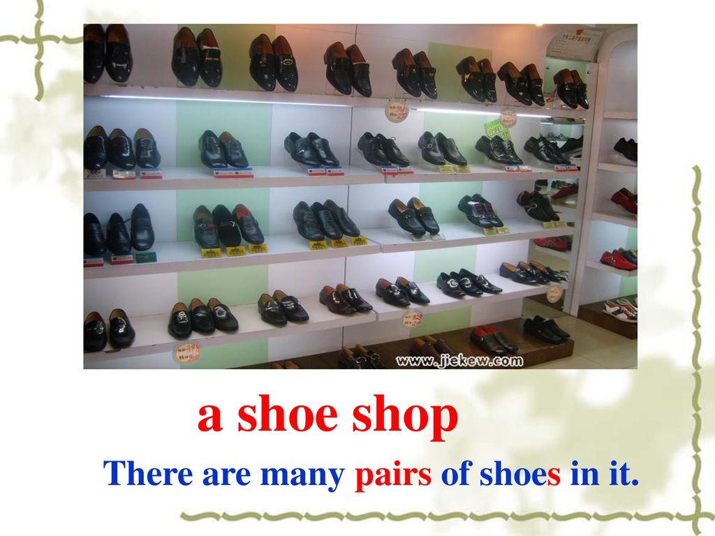 There are many pairs of shoes in it.