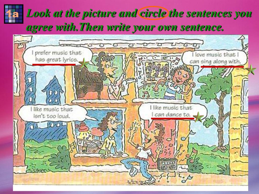 Look at the picture and circle the sentences you