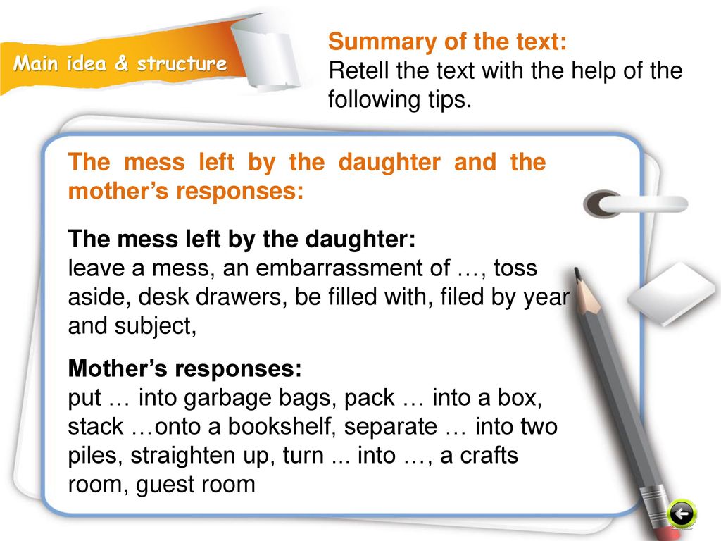 Retell the text with the help of the following tips.