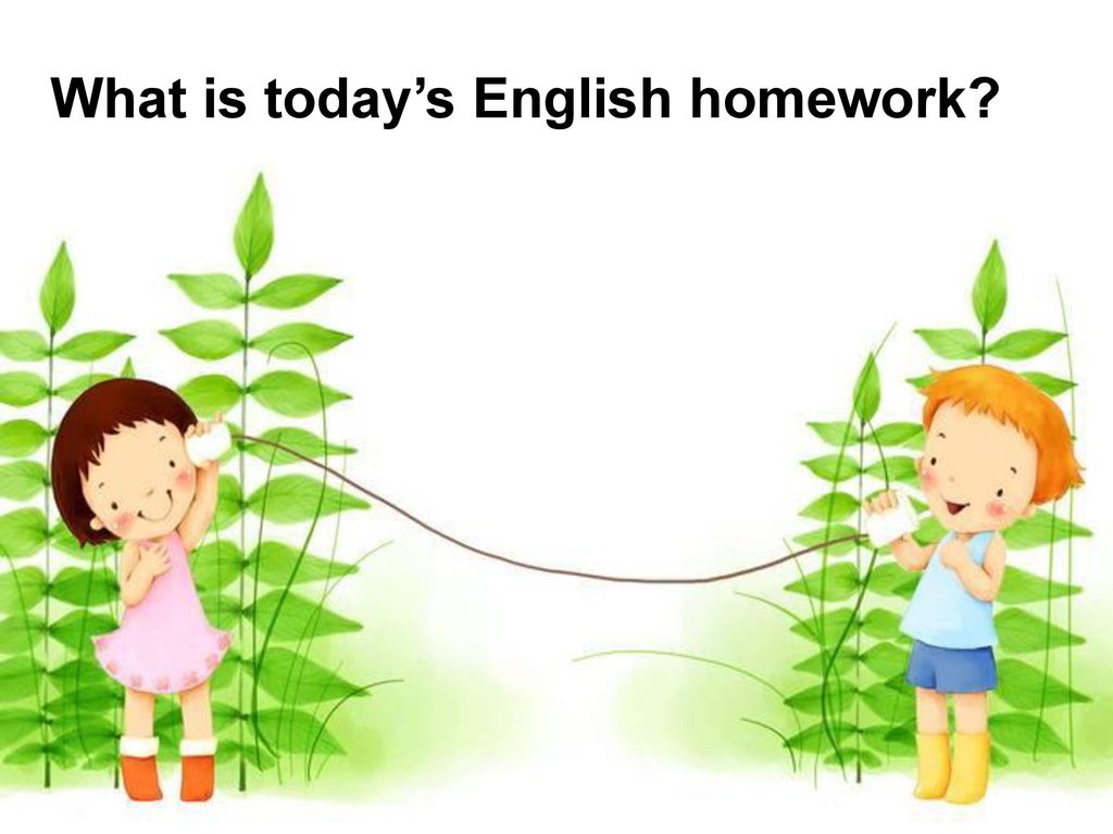 What is today’s English homework
