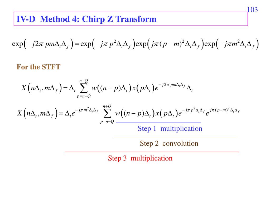 IV-D Method 4: Chirp Z Transform