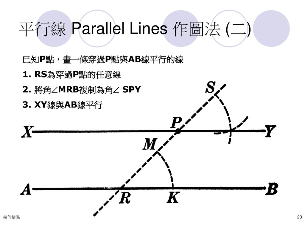 平行線 Parallel Lines 作圖法 (二)