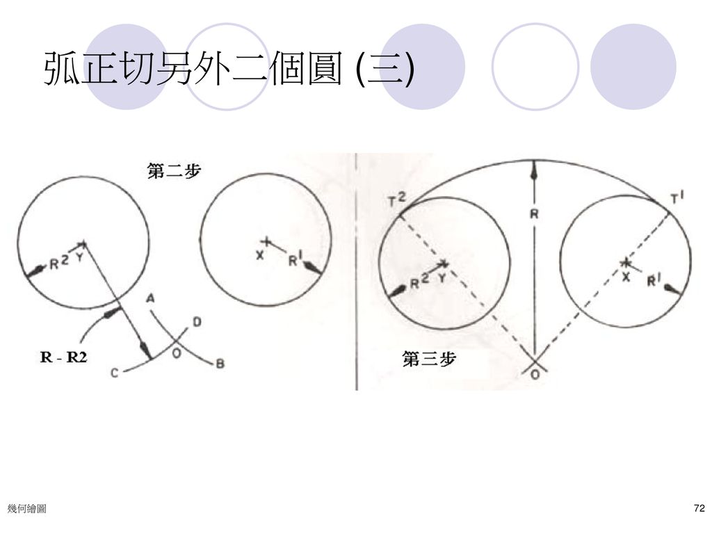弧正切另外二個圓 (三) 幾何繪圖