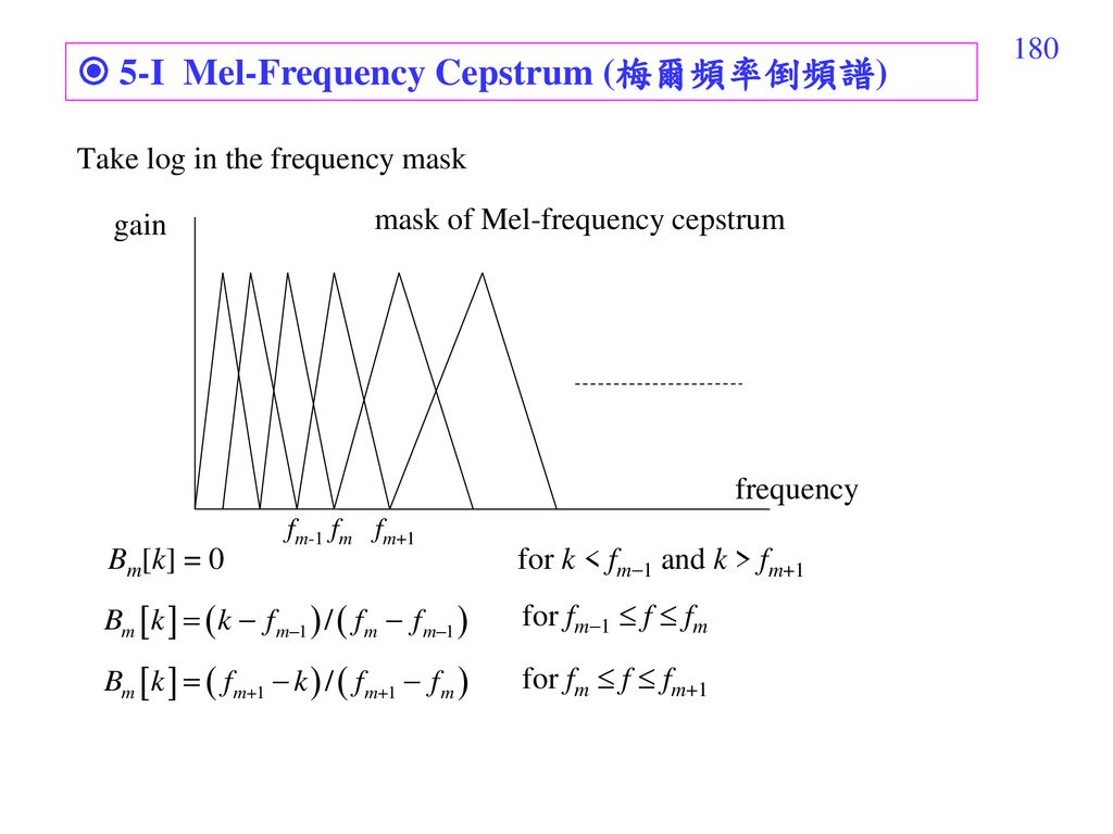  5-I Mel-Frequency Cepstrum (梅爾頻率倒頻譜)
