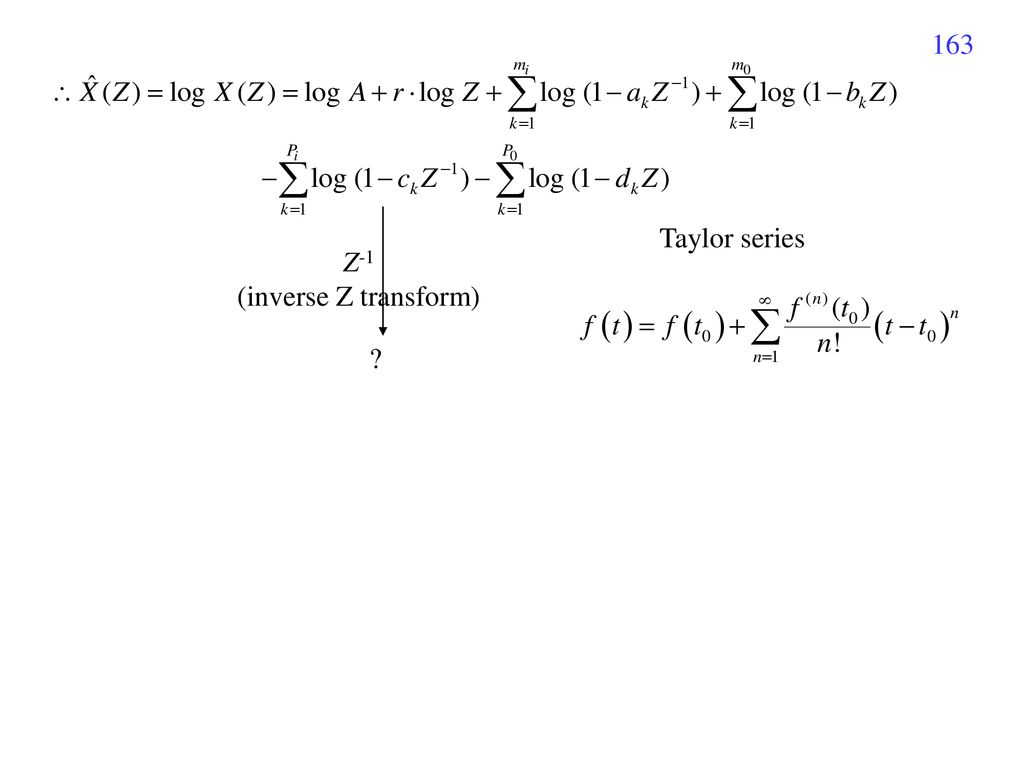 163 Taylor series Z-1 (inverse Z transform)