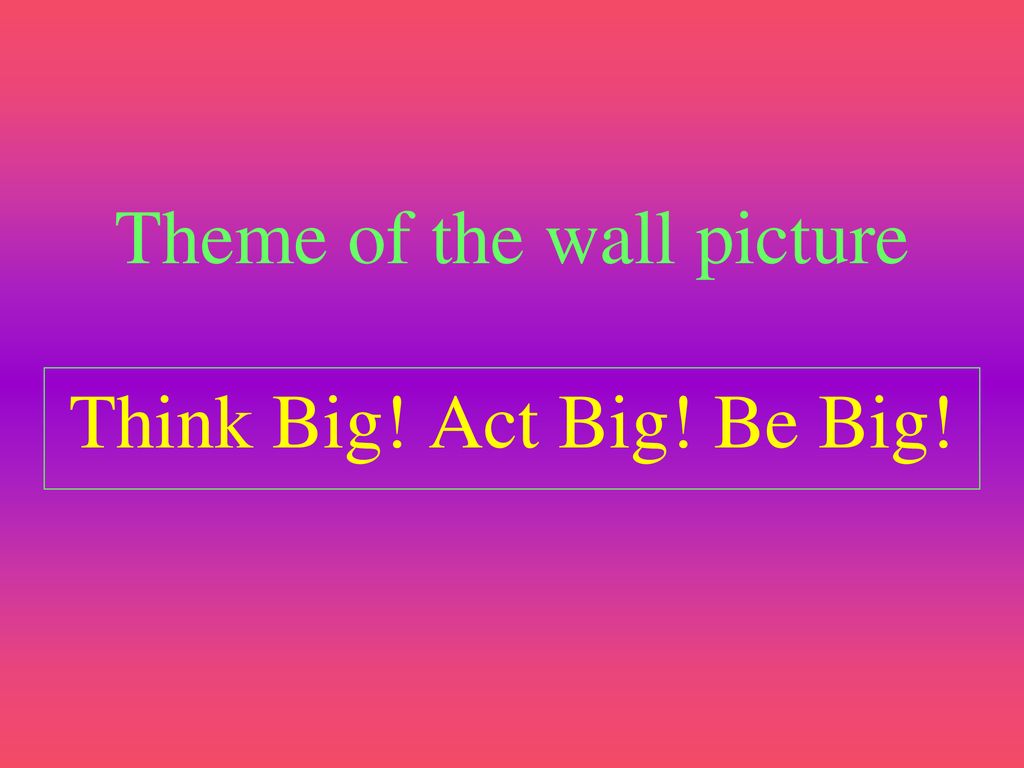 Theme of the wall picture