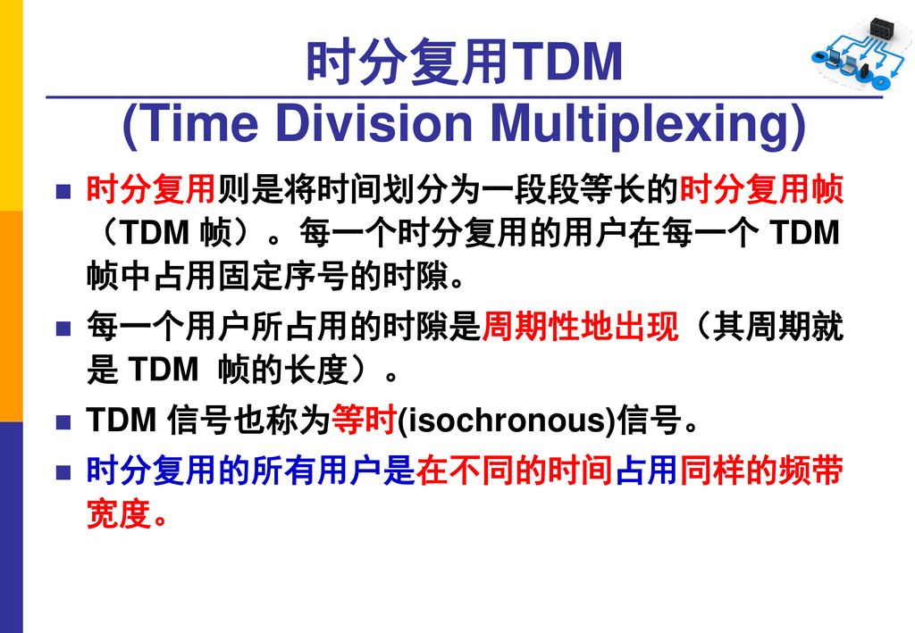 时分复用TDM (Time Division Multiplexing)