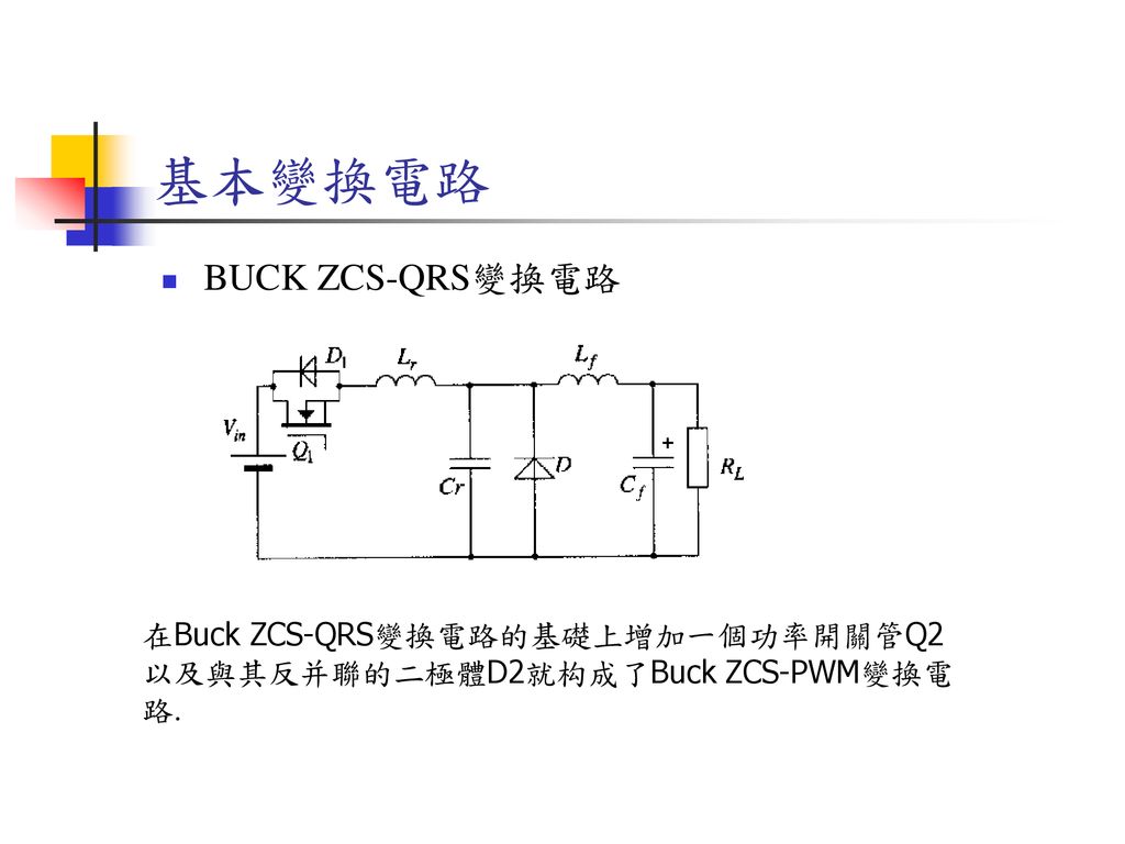 基本變換電路 BUCK ZCS-QRS變換電路