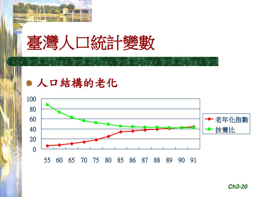 臺灣人口統計變數 人口結構的老化