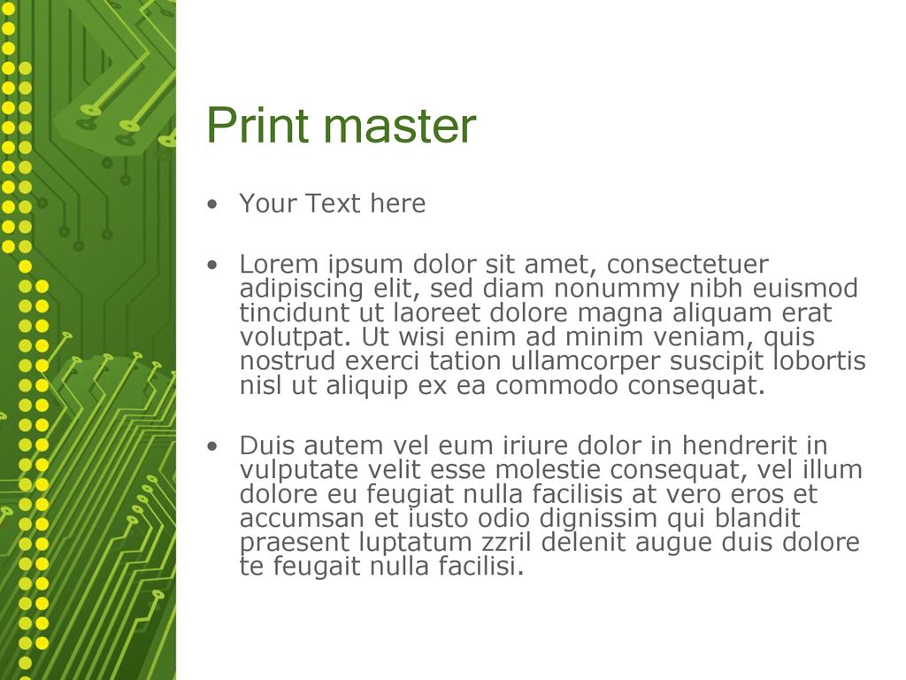 Print master Your Text here